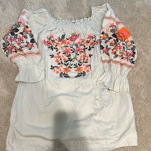 Free people off the shoulder dress with embroidery